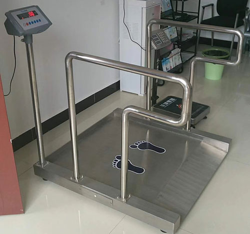 2月24日我司出售1臺(tái)不銹鋼輪椅秤給蓬萊人民醫(yī)院(圖1) 不銹鋼輪椅秤